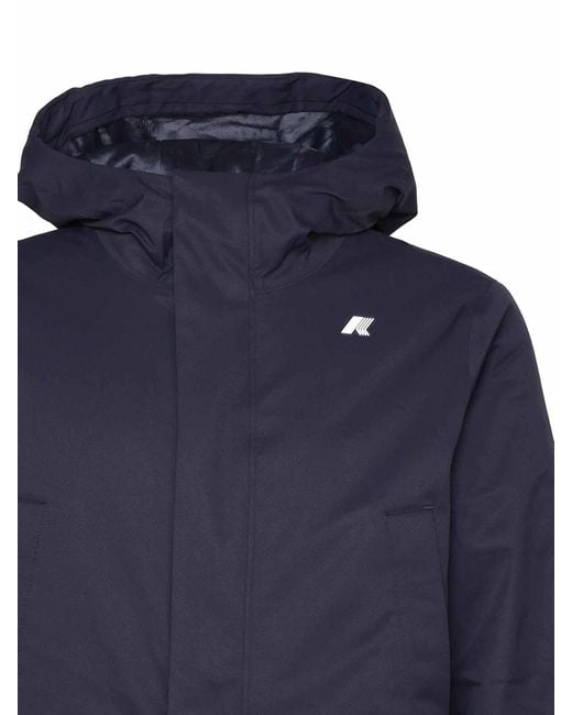 K-Way Blue Jarno Trench for men