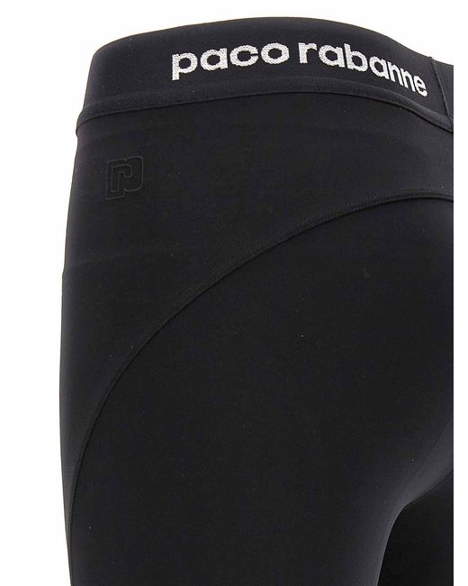 Rabanne Black Logo Leggings