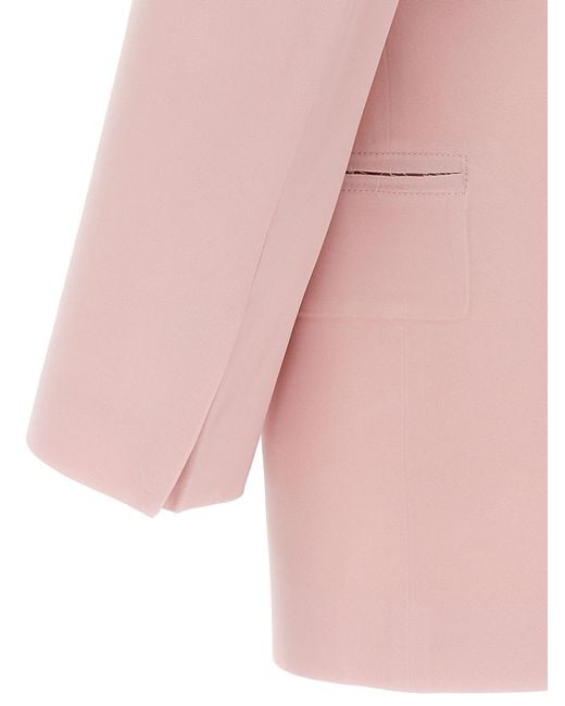 Victoria Beckham Pink Single-Breasted Blazer Jacket