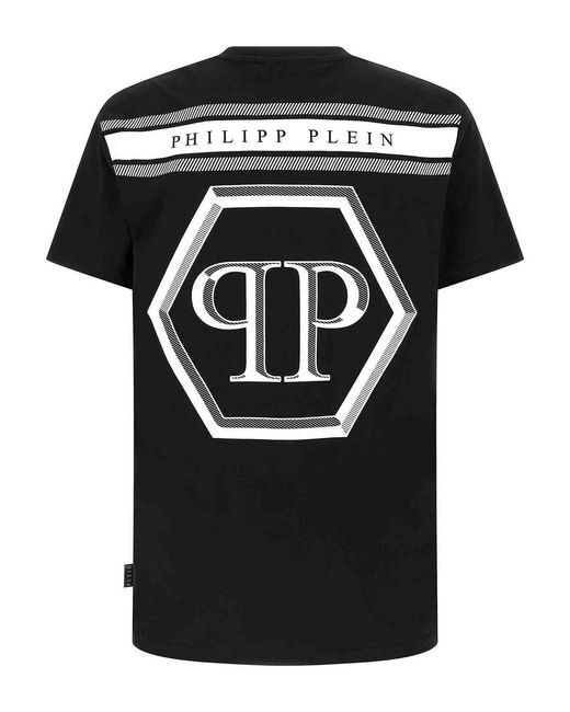 Philipp Plein Black Hexagon T-Shirt for men
