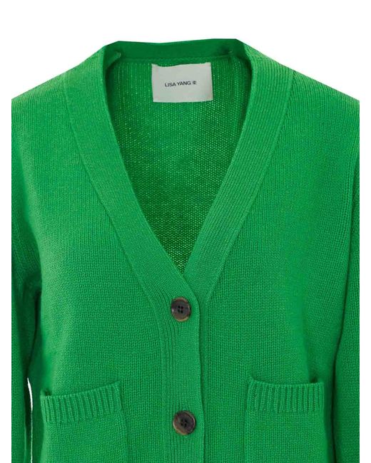 Lisa Yang Green Danni Cardigan