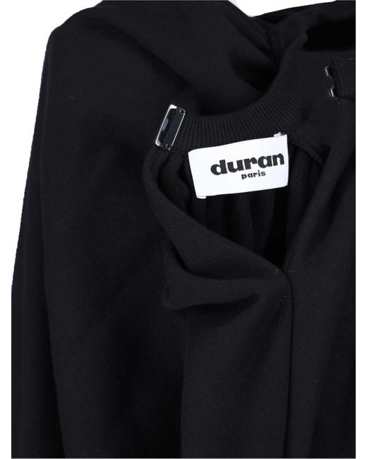 Duran Lantink Black Draped Maxi Dress