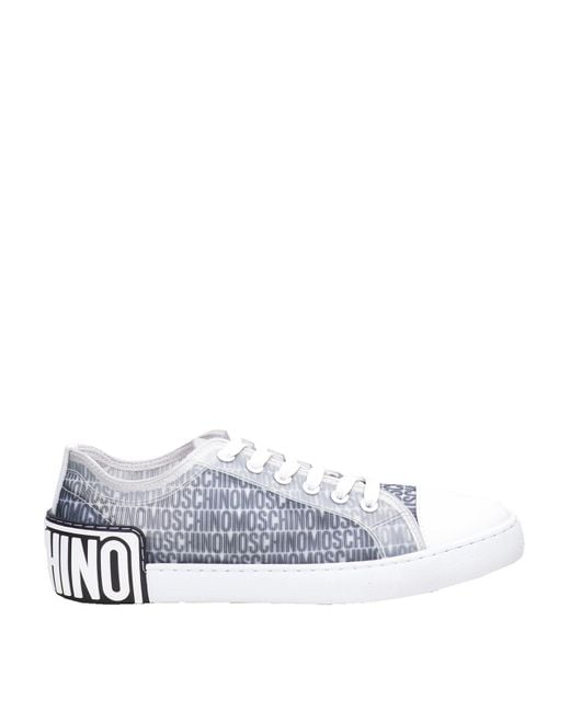 Moschino White Lost And Found Web Sneakers for men