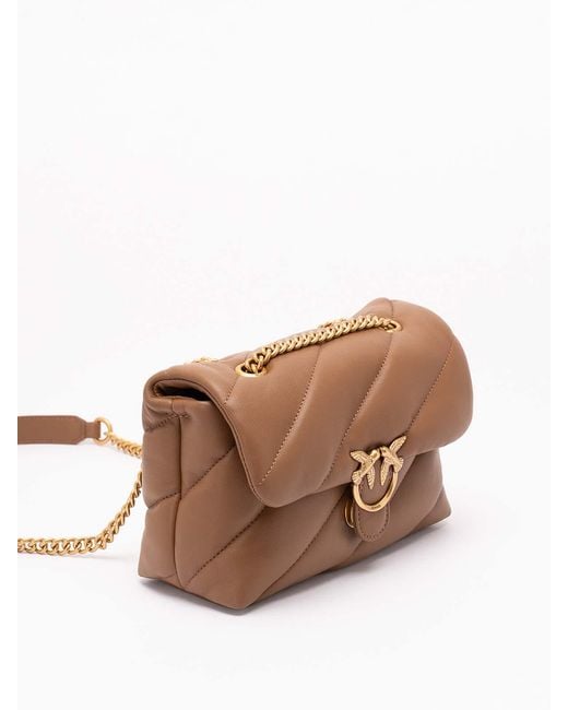 Pinko Brown Love Puff Mini Bag