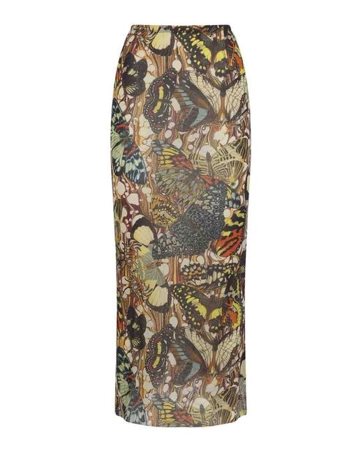 Jean Paul Gaultier Natural The Butterfly Long Skirt