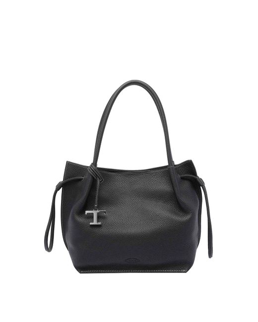 Tod's Black Medium Leather Bucket Bag