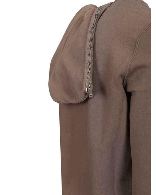 Rick Owens Brown Zip Sweater for men