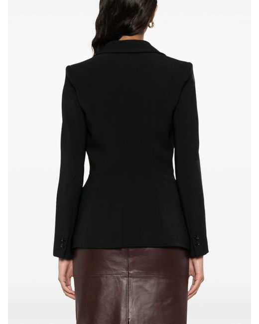 Elisabetta Franchi Black Double-Breasted Jacket