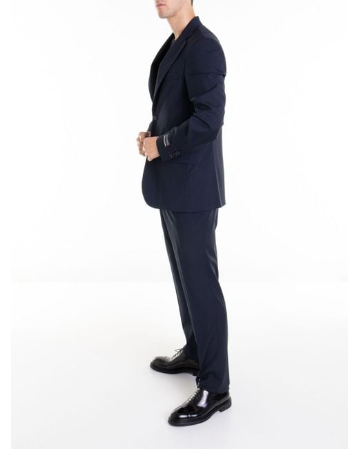 Just Cavalli Blue Notched Lapel Suit for men