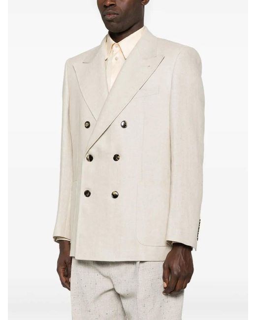 Valentino White Double-Breasted Jacket for men
