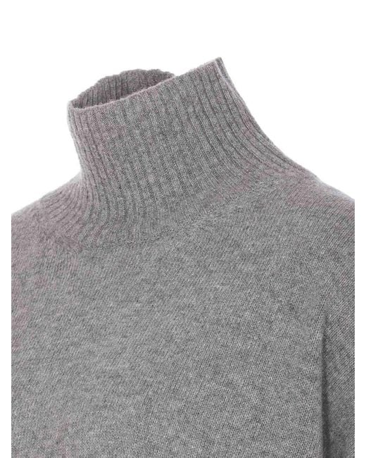 Roberto Collina Gray Turtleneck Sweater