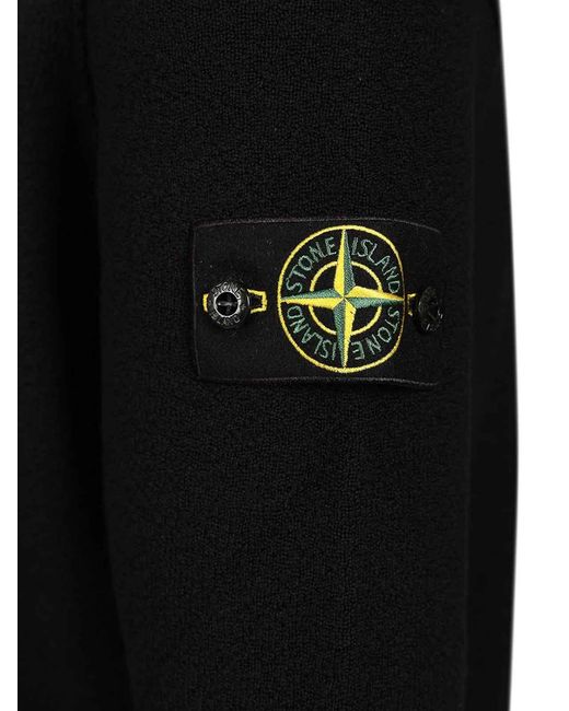 Stone Island Black Crew Neck Sweater for men