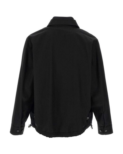 Sacai Black Double Layer Jacket for men