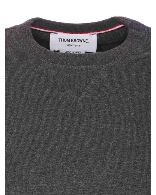 Thom Browne Gray 4 Bar Sweatshirt for men