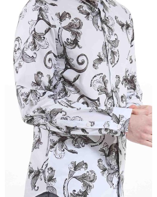 Versace Jeans Couture White Baroque Shirt for men