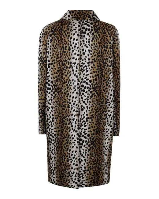 Blumarine Black Jacquard Prnt Coat