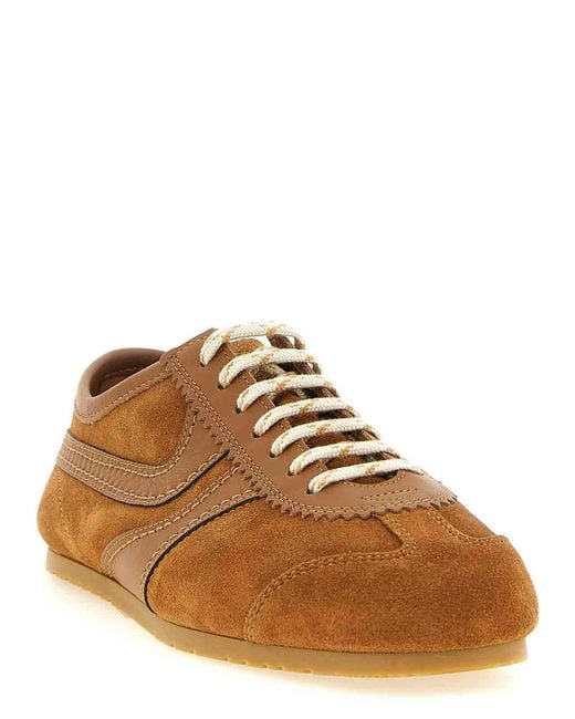 Dries Van Noten Brown Suede Sneakers