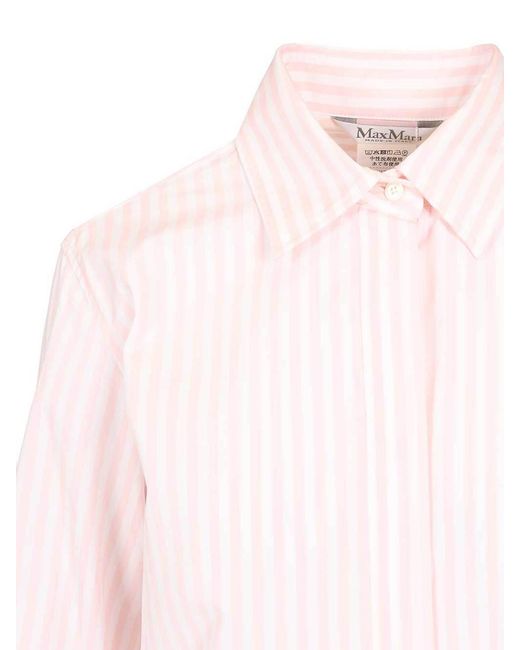 Max Mara Pink Striped Shirt