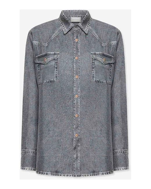 Pierre Louis Mascia Gray Aloe Shirt
