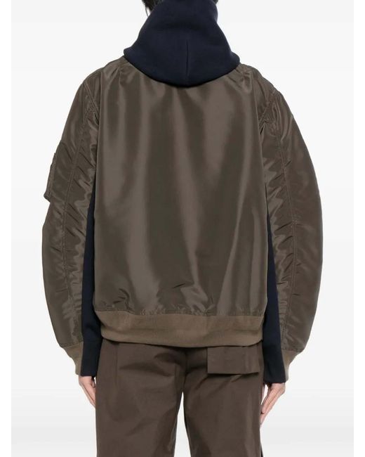 Sacai Black Sponge Sweat Hoodie for men