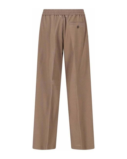 Golden Goose Deluxe Brand Brown Virgin Wool Sports Trousers for men