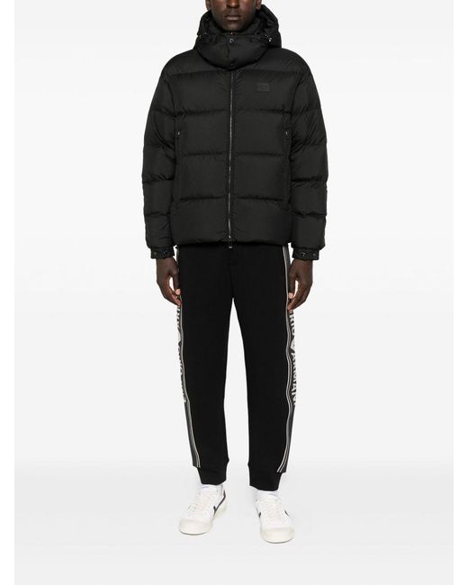 Emporio Armani Nylon Short Down Jacket in Black for Men | Lyst
