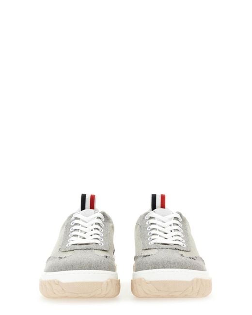 Thom Browne White Cotton Sneakers for men