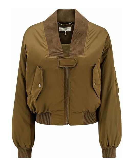 Chloé Green Giubbino Bomber