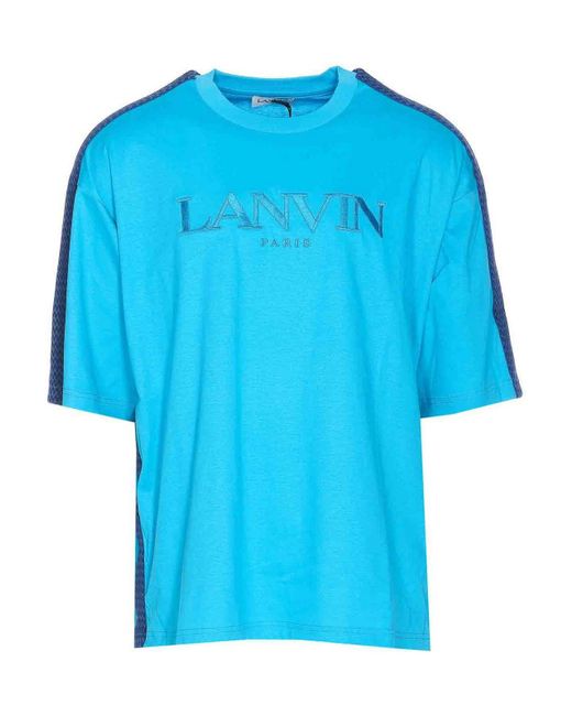 Lanvin Blue T-shirt Crewneck for men