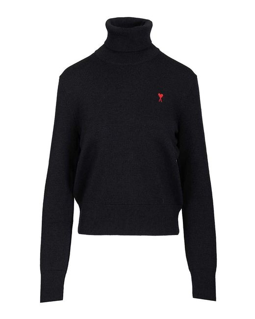 AMI Black Ami De Coeur Sweater