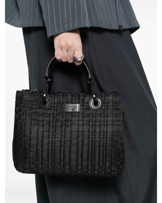 Emporio Armani Black Myea Small Shopping Bag