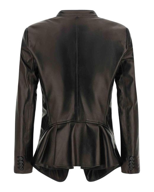 McQueen Black Nappa Blazer