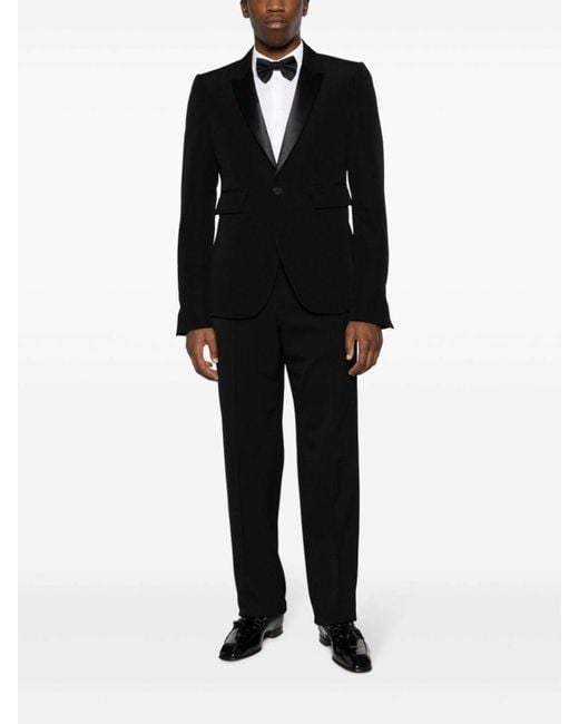 SAPIO Black Single-Breasted Cotton-Wool Blazer