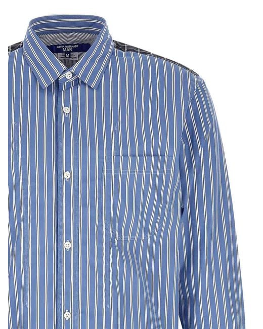 Junya Watanabe Blue Patchwork Shirt for men