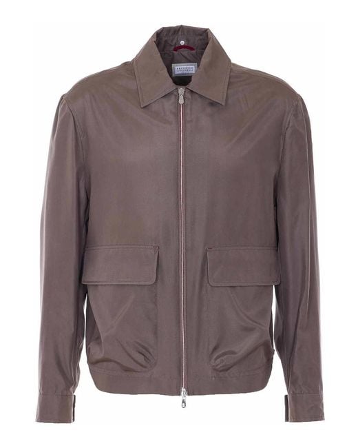 Brunello Cucinelli Brown Unlined Vest for men