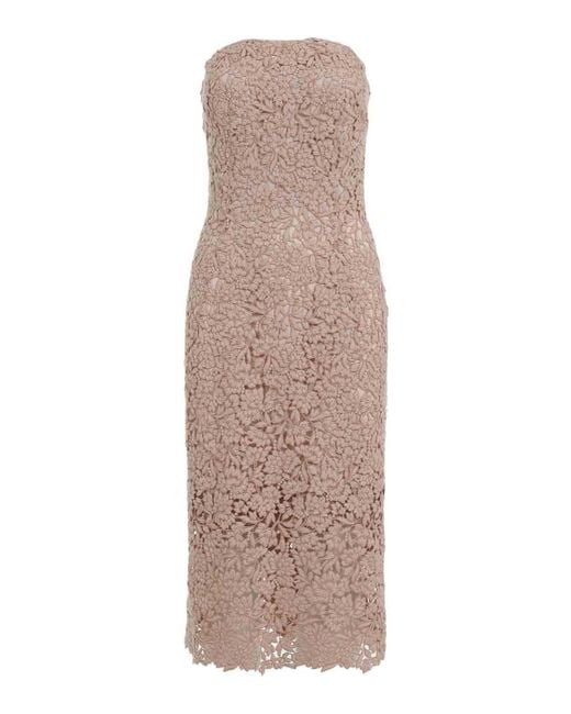 Ermanno Scervino Natural Polyester Midi Dress