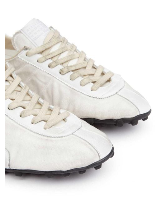 Maison Margiela White Sprinters Drill Cotton With Vintage Treatment Sneakers