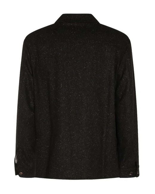 Eleventy Black Over Shirt Jacket for men