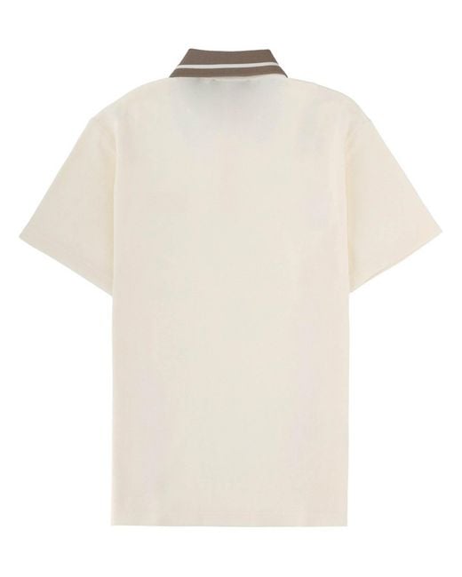 Versace Jeans Couture White Polo Shirt With Logo Patch for men