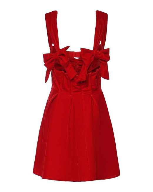 For Love & Lemons Red August Mini Dress