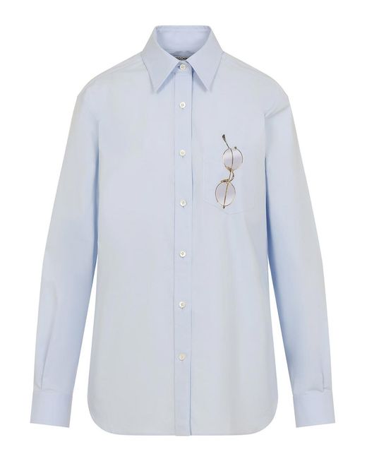 Moschino Blue Cotton Shirt