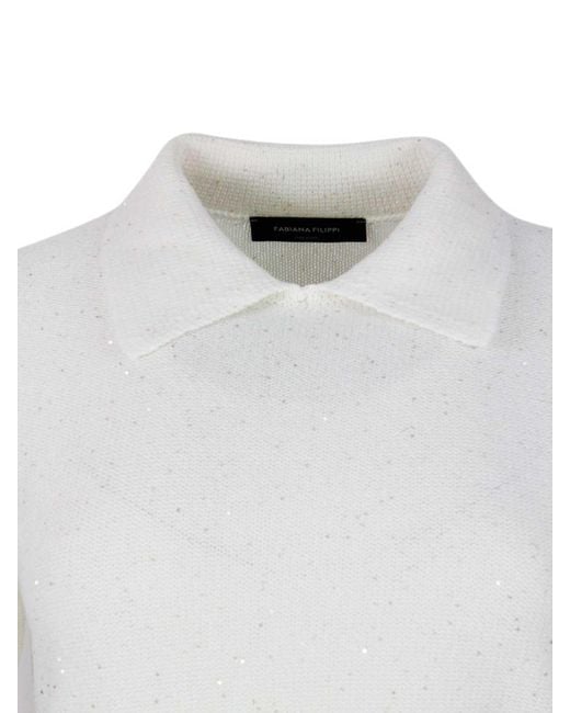 Fabiana Filippi White Sweaters 61Co 38Li 1Pl