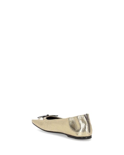 Golden Goose Deluxe Brand Natural Amy With Zip Laminated Wrinkled Leather Upper
