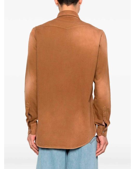 Sartorio Napoli Brown 'Texas' Shirt for men