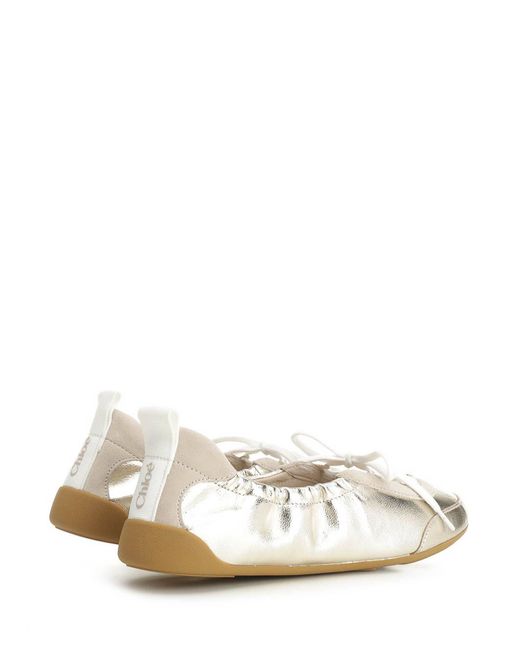 Chloé White Kick Ballerina Sneakers