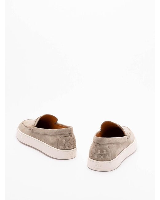 Tod's White Gommino Driving Shoes for men