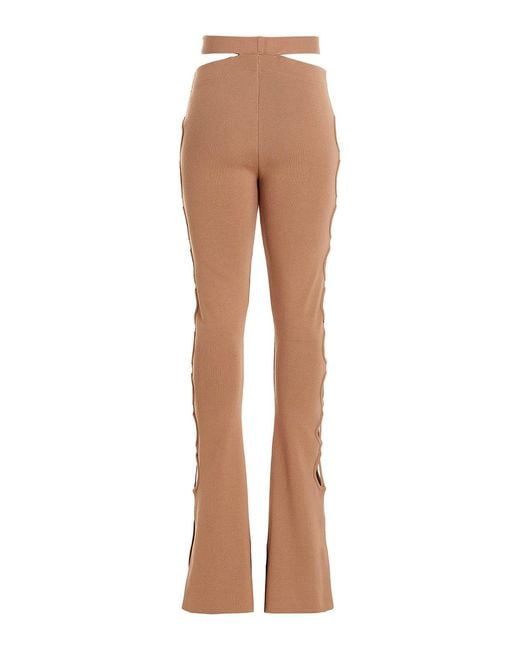 ANDREADAMO Natural Cut-Out Laces Pants