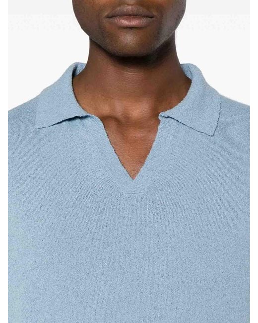 Drumohr Blue Polo With Logo for men