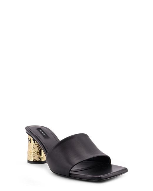 Givenchy Black Leather Sandals