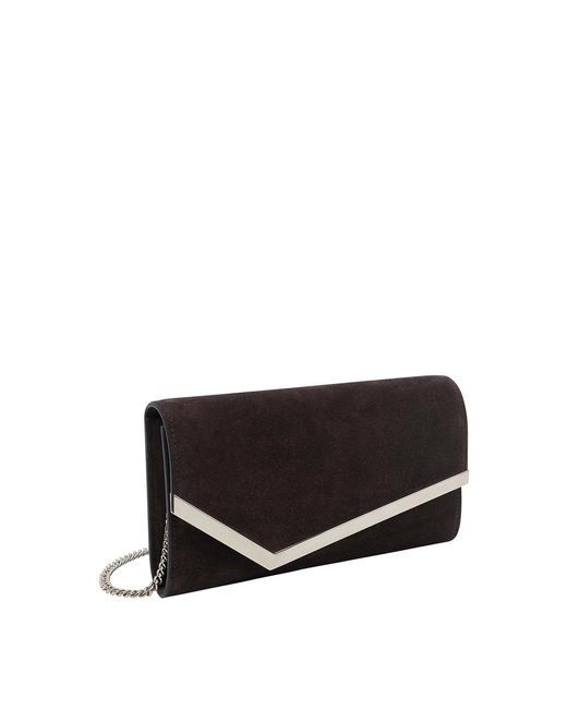 Jimmy Choo Black Emmie Suede Pochette